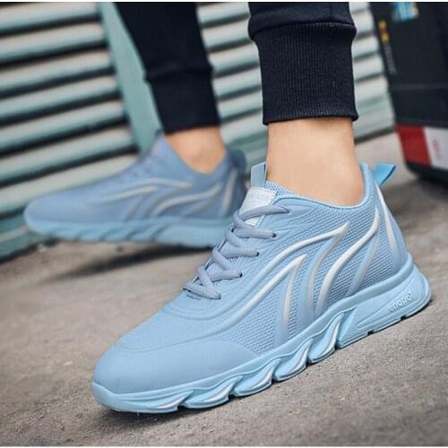 Mens Flame Printed Sneakers Flying Weave Sports Shoes Comfortable Outdoor Men Athletic Shoes