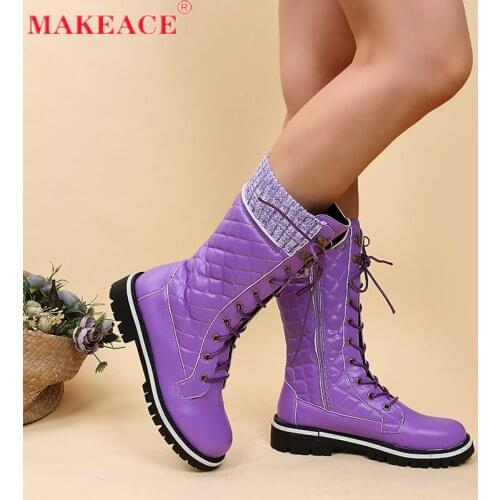 Autumn 2021 New Soft Leather Fashion Medium Boots Casual Versatile Martin Boots Womens Winter British Style Large Size Shoes