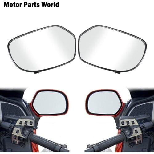 Motorcycle One Pair Rear View Mirrors Left&Right Sides Mirror Fits For GL1800 2001-2011