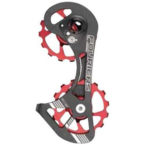 FOURIERS full ceramic bearing jockey wheels Road bicycle rear derailleur pulleys 15T-15T Use 9100/9150/9000/9070/6800/6870