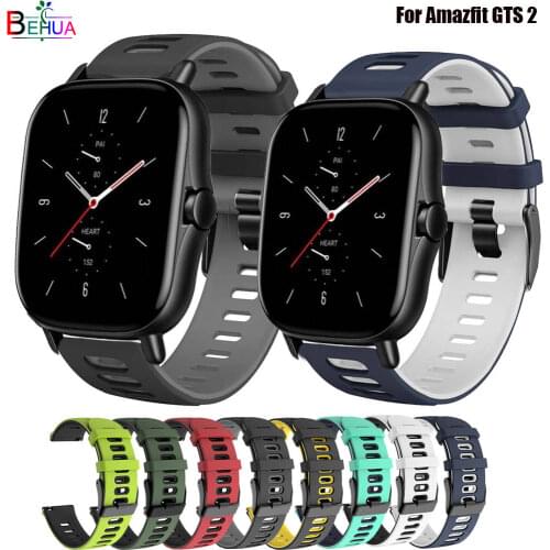 Fashion Silicone Sport Watchband For Xiaomi Amazfit GTS 2 /Amazfit GTR 42mm / BIP lite /BIP S bracelet 20mm watchstrap wristband