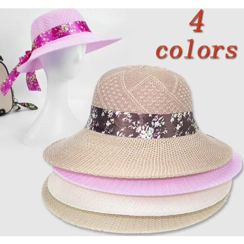 WomenS Summer Hats Streamers Raffia Straw Hats Sun Hats Fashionable Mother Sun Hats Summer WomenS Sun Hats