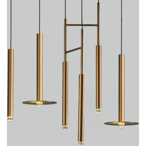 Modern creative adjustment single head E14 pendant lamp Nordic DIY combination metal pulley design bedroom decoration LED light