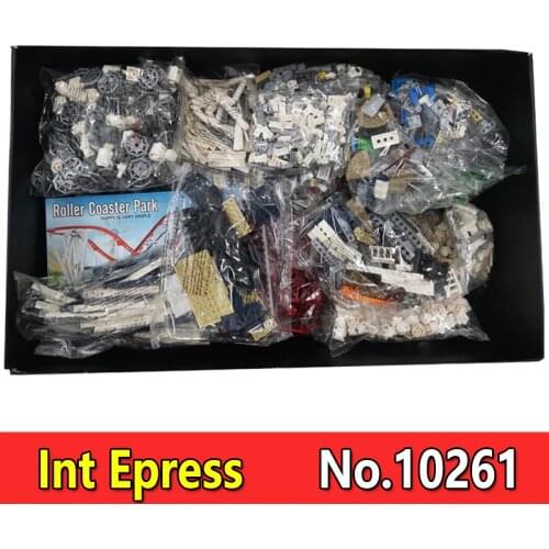 Building Blocks City Parks Large Roller Coaster 10261 4299Pcs Electric Motor Amusement Facilities Kid Education Toys Gifts