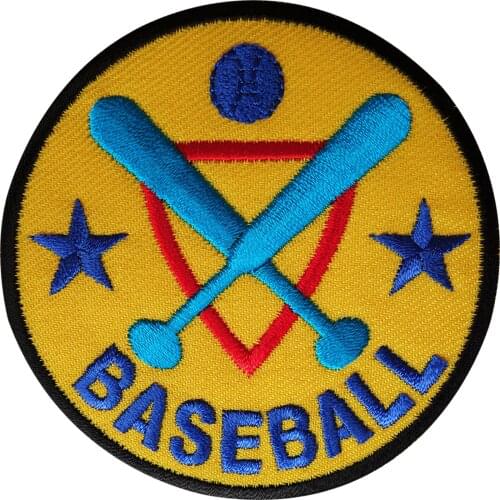 Factory Embroidered Logo National Baseball football LEAGUES badge Iron sew on velcro applique for Clothing can be customized