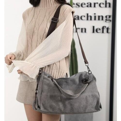 Women Ladies Bags Casual Vintage Hobo Canvas Daily Purse Handle Shoulder Large Tote Shopper Handbag Shopping