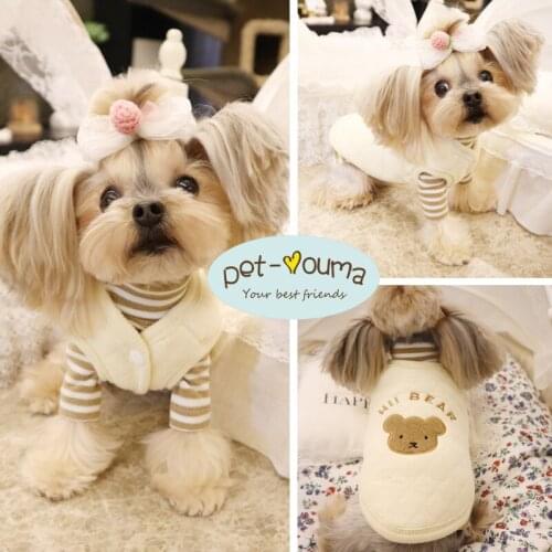 Milk Gas Bear Pet Base Vest Suit Dog Teddy York Summer Cat Bichon Jiafei Clothes