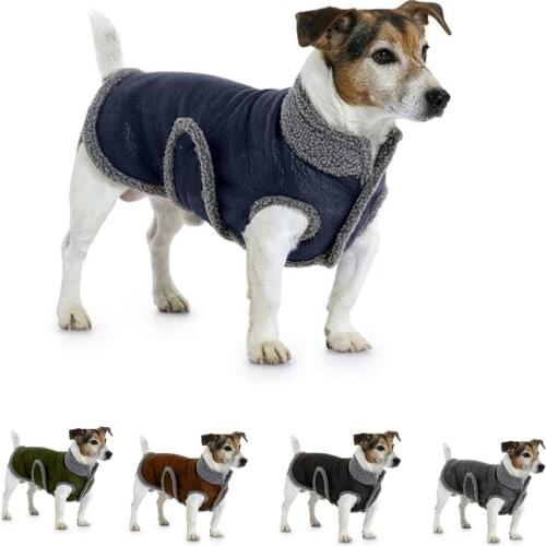 Winter Warm Dog Clothes Thickening Jacket Clothes For Pets Turtleneck Dog Leather Coat Four-legged Plush Casual Pet Clothing
