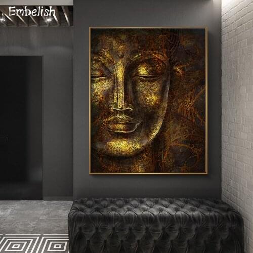1 Pieces Modern Home Decor Wall Art Posters For Living Room Golden Statue Pictures HD Print On Canvas Oil Paintings Artworks