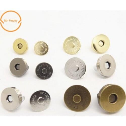 10/14/18mm 10pcs/lot 4Colour DIY raccessories lady bags Magnetic button clasp Magnet Suction Purse buckle Clothing buttons