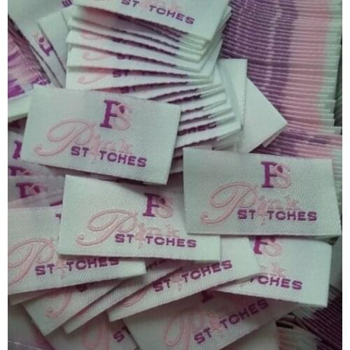 1000pcs labels for clothes customized garment super big size labels/woven clothing sewing label embroidered tag BWEF-001