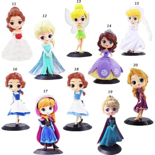 12 Qposket Q Princess Aurora Jasmine Rapunzel Sleeping Beauty Mermaid Snow White Princess Belle Cake Wedding Toys