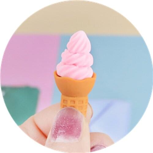 5PCS Cute Assorted Color 3D Mini Ice Cream 1/6 Miniature Dollhouse Kitchen Food for Barbies Doll Accessories Toy