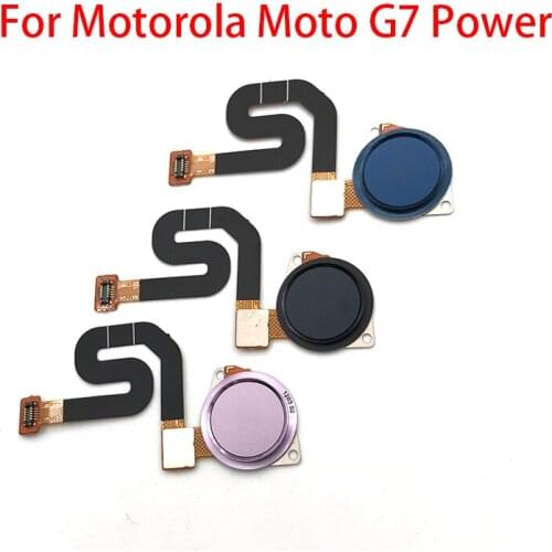 5PCS Repair Fingerprint ScannerFor Moto G7 Power ID Home Button Fingerprint Menu Return Key Recognition Sensor Flex Cable