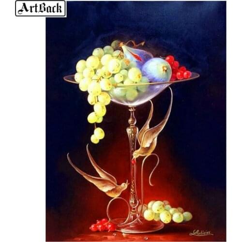 5d diy diamond painting cup fruit picture full square drill diamond embroidery icon 3d diamond mosaic artwork wall sticker