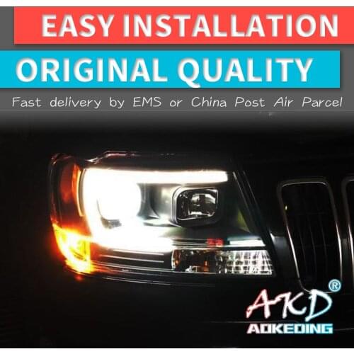 Car stylin for JEEP Grand Cherokee 1999-2004 LED Headlight for Grand Cherokee turn signal head Lamp LED DRL Bi-Xenon HID