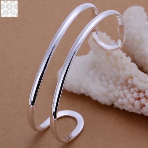 B071 Free Shipping! SGS Test Past Latest Trendy Classic Silver color plated Hot sell Bangle Wholesale Price