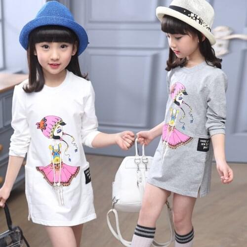 Childrens Clothes Kids Cartoon T-shirts Spring Autumn Children Long Sleeve O-Neck Shirts Cotton Teenage Print Tops Infant Tees