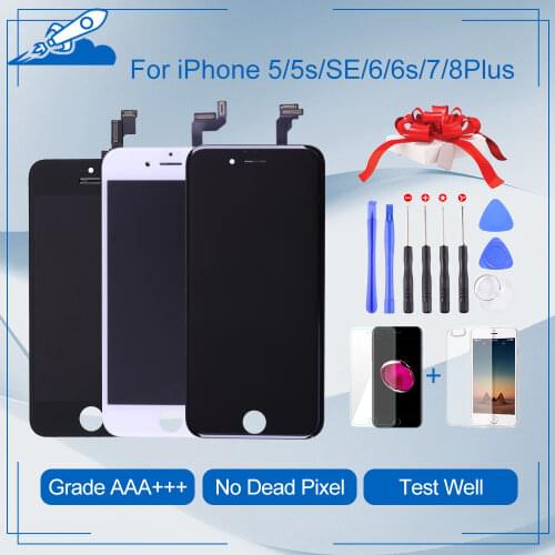 Elekworld Grade For iPhone 6 6S 7 8 Plus LCD Touch Digitizer Screen Assembly Replacement For iphone 5S Display Screens