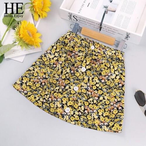 HE Hello Enjoy 2021 New Summer Baby Girl Clothes Mini Skirts For Kids Summer Fashion Printing Primary School Student Skirt