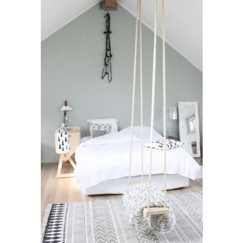 Natural Wooden Swing Home Garden Swing Big Swing Family Hammock 50 cm Naturel Colorless