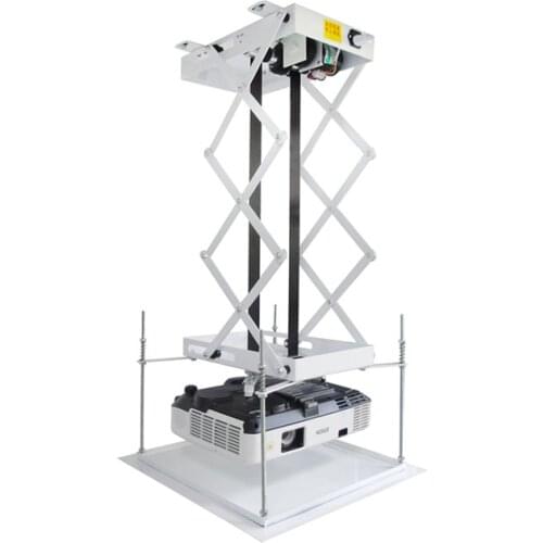 Electric Projector Bracket Holder Ceiling Hidden Mount Motorized Projector Lift Hanger With wireless Remote Control