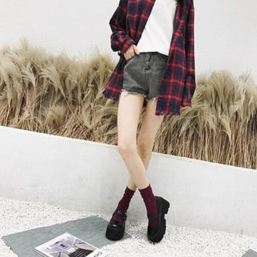 Summer Thick-Soled Small Leather Shoes With A Word Buckle Hot-Selling Temperament Ladies Single Shoelace Waterproof Platform