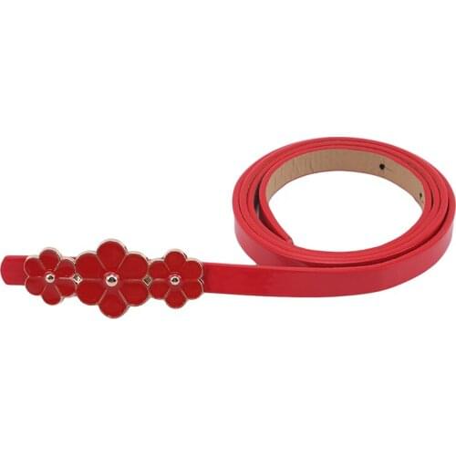 Sweet Cute Flowers Womens Belts Brand Skirt Belt Dresses for Girls Riem 2021 High Quality Female Casual Leather Belt 102*1