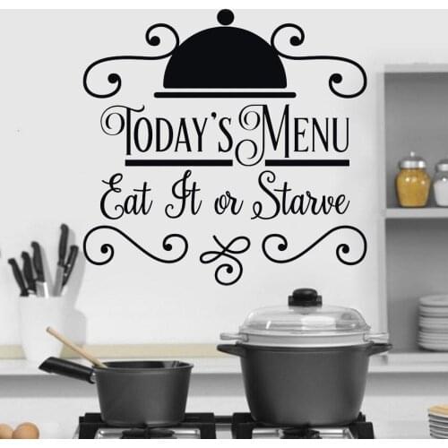 Wall Art Sticker for Western Restaurant kitchen art home decoration decal Vinyl Removable Cartoon Wall Decal decor HY500