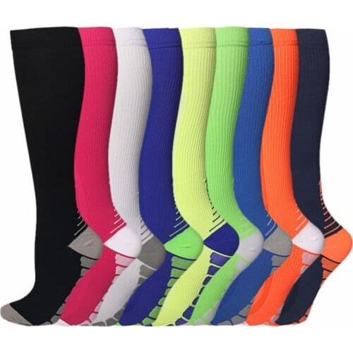 New Compression Socks Women Men Knee High Nurse Medical Edema Diabetes Varicose Veins 20-30 Mmhg Marathon Running Sports Socks