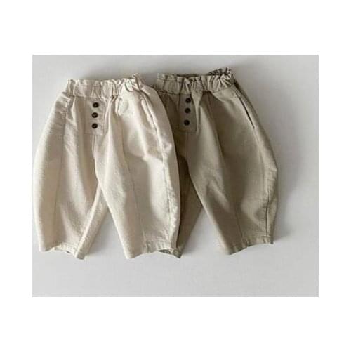 2021 New Girls Boys Denim Long Pants Autumn Cotton Fashion Kids Pants 1-7t MY417