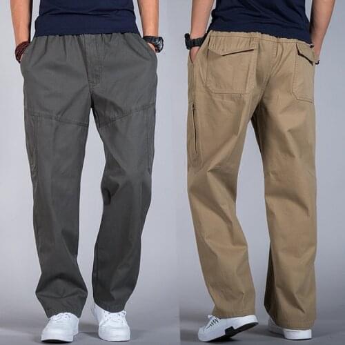 New Arrival Loose Casual Trousers Men Oversize Overalls Broad Legged Heavy Weight Spring Autumn Full Length Plus Size M-5XL 6XL