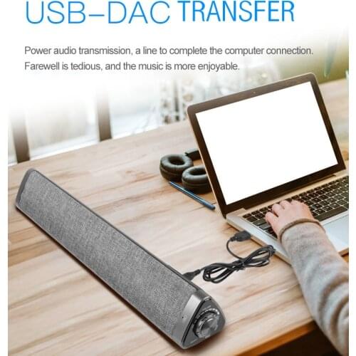 Portable home theater wireless Bluetooth 5.0 speaker TV computer surround subwoofer support remote control auxiliary TF card