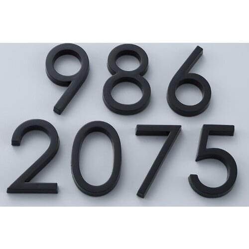 Modern Self Adhesive Door Number Sign 0-9 Number Digit Apartment Hotel Office Door Address Street Number Stickers Plate Sign