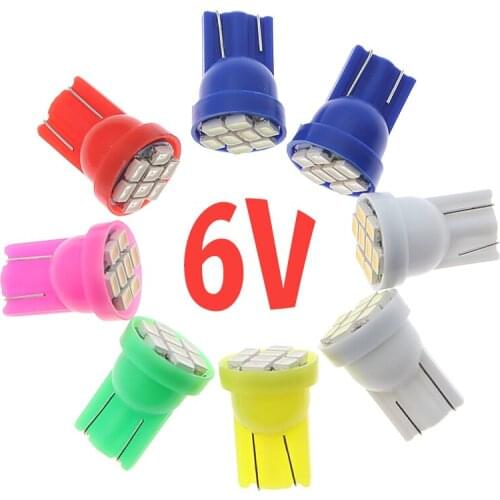 20pcs AC 6V 6.3V 8V 194 T10 8SMD Various Color Non polarity Pinball Game Machine Led Bulbs Light Game console Pinball game light