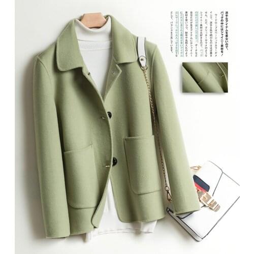 Korean Style Winter Women 100% Wool Coat Fashion Coat Women Autumn Woman Jacket Womens Coats Manteau Femme Hiver 2020 WPY1411