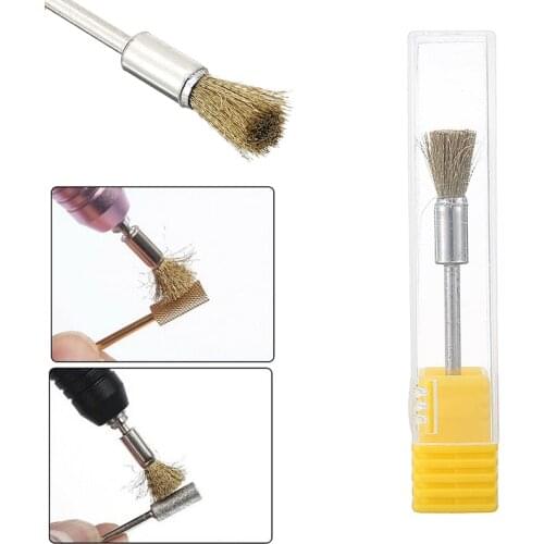 1pc Nail Drill Bits Cleaning Brush Portable Tools Clean Accessories For Electric Manicure Copper Wire Drill Bit Cleaner