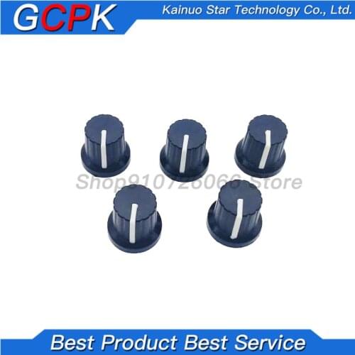 10Pcs Hot Sale 6mm Shaft Hole Dia Plastic Threaded Knurled Potentiometer Knobs Caps WH148 AD2