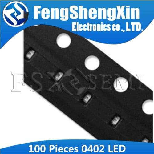 100pcs/lot 0402 LED SMD LED 1005 light-emitting diodes RED White yellow blue green orange