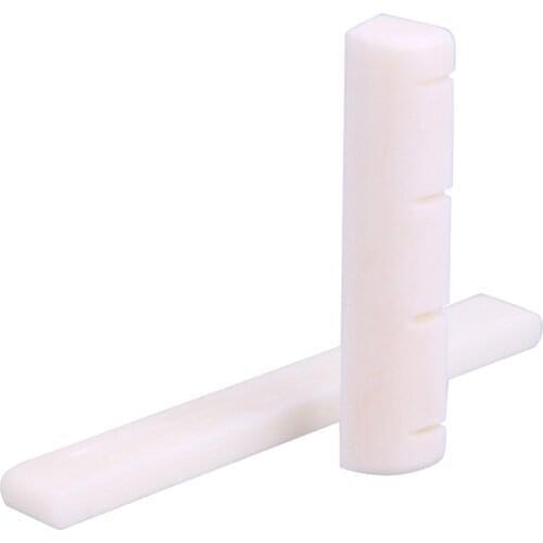 35mm Nut and 53mm High Quality Bone Bridge Nut And Saddle Set For Ukulele Guitar Parts String Instrument Accessories