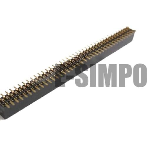 50pcs/lot 2.54mm SMT Female Header, 2*2P - 2*40P Double Row, SMT High Quality,Gold-Plated, Plastic Height 8.5mm