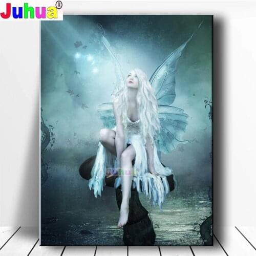 5D Diy Diamond Painting Cross Stitch"Butterfly Angel"Mosaic Full Square/Round Diamond Embroidery Fantasy Icon Home Decor