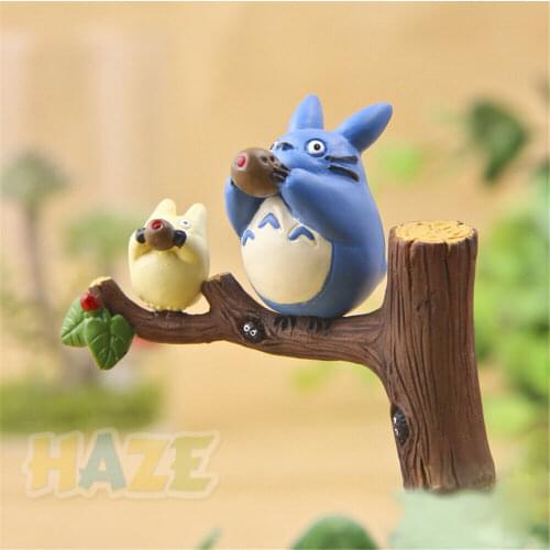 Anime My Neighbor Totoro PVC Action Figure Toys Doll Tree Shrew Boast Micro Landscape Figurine Model Kids Toys Colelction Gifts