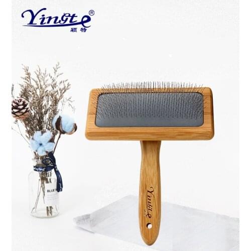 Bamboo Pet Needle Combs Dogs Cats Groming Brushes Dog Hair Flea Lice Remover Comb Cat Dog Beauty Grooming Tools Pet Supplies
