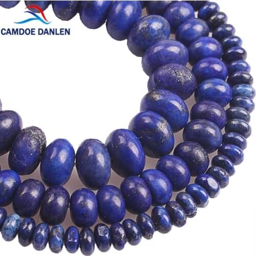 Natural Stone Lapis lazuli Abacus Spacer Beads 4 6 8mm DIY Handmade Findings Bracelets Necklace Jewelry Making Accessories
