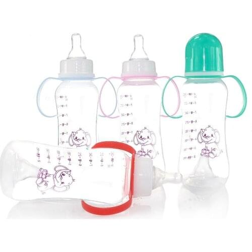 280mL Newborn Infant Baby Boy Girl Standard Caliber PP Feeding Bottle Drinking Water Breast-like Feeling