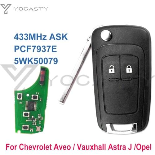 YOCASTY 5WK50079 433MHz Remote Key For 2009-2017 Opel Vauxhall Astra J Corsa Tourer Insignia E Zafira Mokka Viva Adam Cascade
