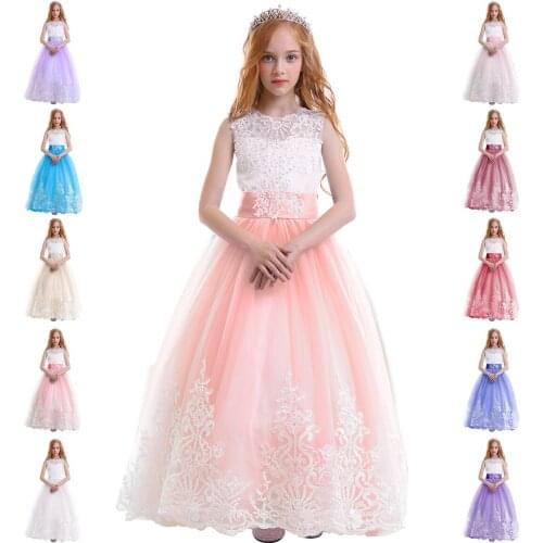 Elegant Bridesmaid Dress Girls Princess Dresses Wedding Party Dresses Kids Girls Dress for Photo Shoot