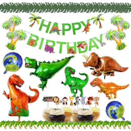 Giant Dinosaur Foil Balloon Boys Animal Balloons Childrens Dinosaur Birthday Party Jungle Safari Party Decorations Balloon