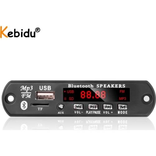 Voice Recoder Bluetooth V5.0 MP3 Decoder Board Car MP3 Player Audio Receiver Module USB AUX Radio 2*15W Amplifier For Speaker